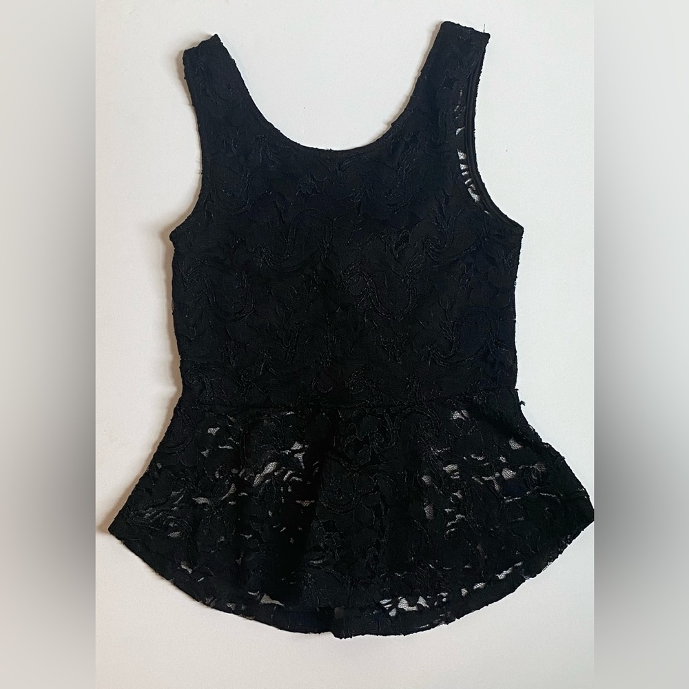 MEDIUM Black Lace Chic Bow Back